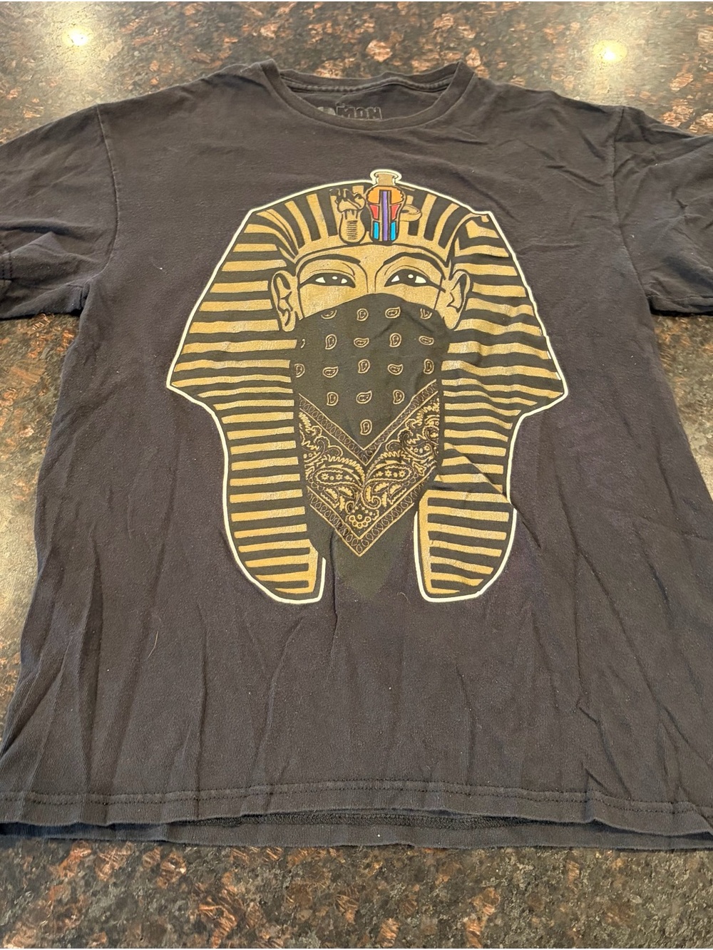 Black Graphic Pharaoh Bandana Tee - Men